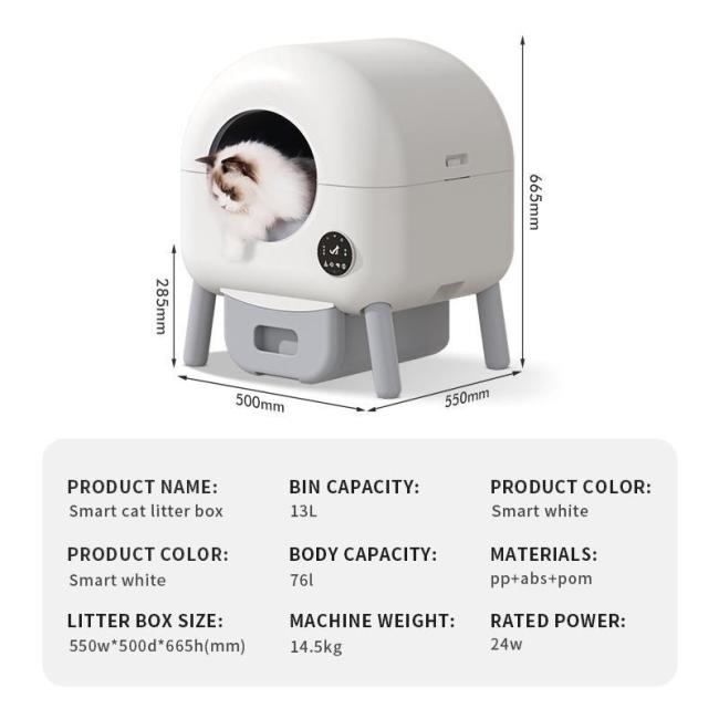 Litter box in actual use with cat demonstrating functionality