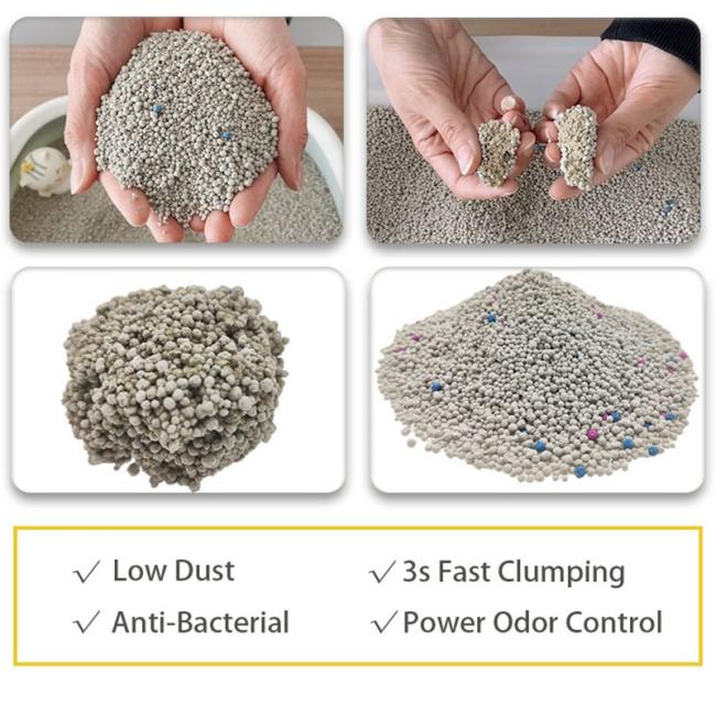 Factory Direct White Bentonite Cat Litter 10L Large Package Customizable Easy Clean Pet Products 0