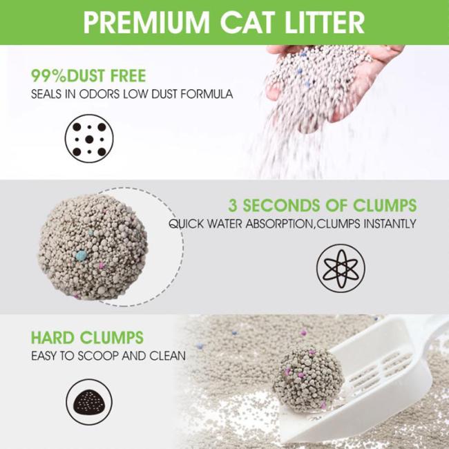 Factory Direct White Bentonite Cat Litter 10L Large Package Customizable Easy Clean Pet Products 0