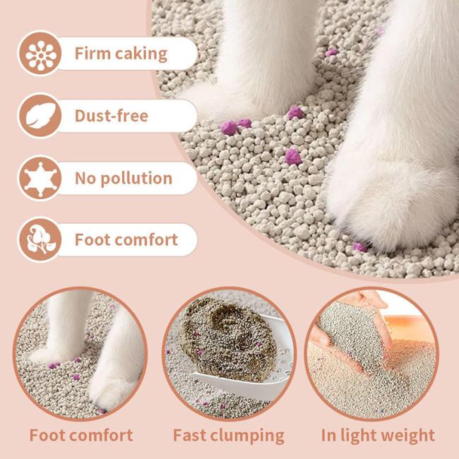 Factory Direct White Bentonite Cat Litter 10L Large Package Customizable Easy Clean Pet Products 0