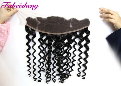 China Curly 13x4 Lace Frontal Sew In Peruvian Curly Virgin Hair Bleached Knots for sale
