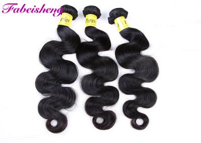 China Natural Black 7A Virgin Peruvian Hair Extensions , Body Wave Hair Extensions for sale