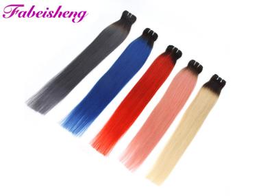 China Straight Colored Hair Extensions , 100% Peruvian Virgin Human Hair Weave for sale