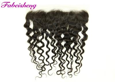 China Swiss Transparent Deep Wave 13x4 Lace Frontal With Natural Hair Line for sale