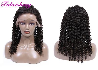 China 10 - 30 Inch Deep Wave Front Lace Wigs / Half Hand Tied Wig Spilt Ends for sale