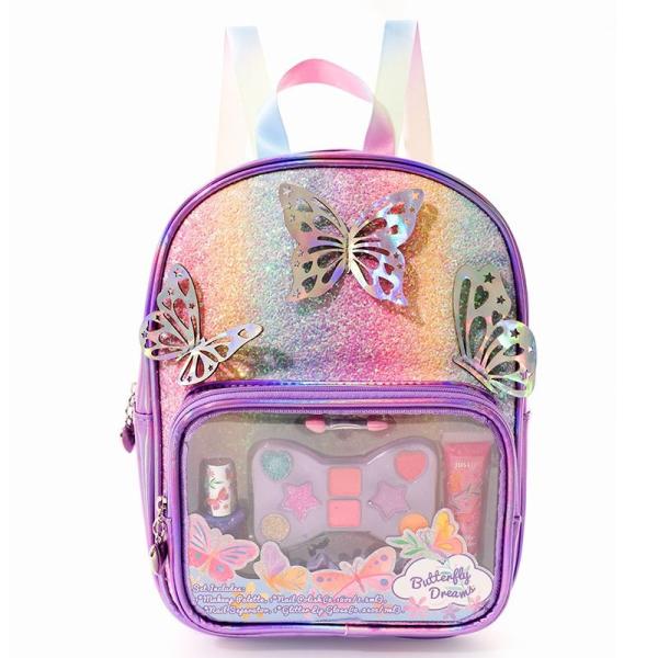 Quality Butterfly Backpack Children Lovely Makeup Kit Real Cosmetic Play Set Various Colors for Kids for sale