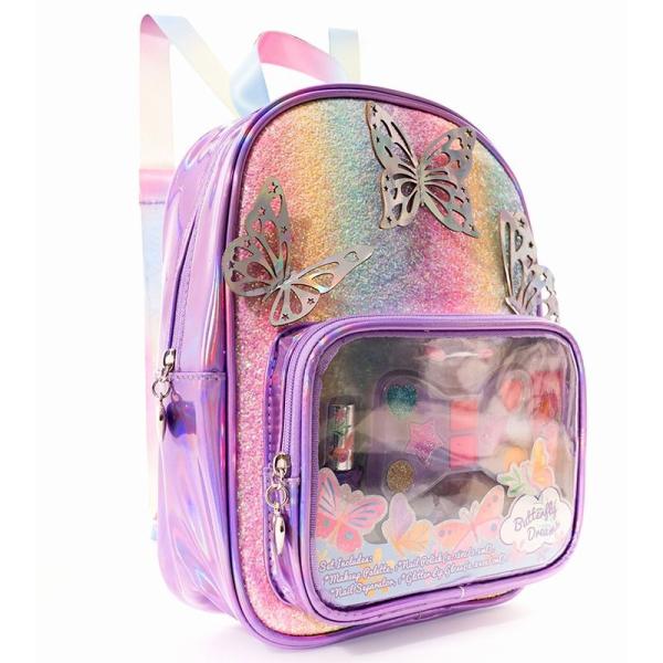 Quality OEM ODM Childrens Washable Make Up Set With Cute Butterfly Backpack for sale