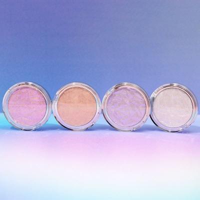 China OEM Vegan Diamond Glow Pressed Powder Face Glitter Highlighter Skin Friendly for sale