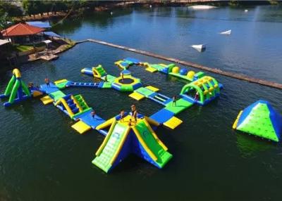 China Commercial Inflatable Water Park Hot Welding Workmanship For 80 Kids for sale