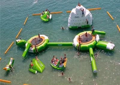 China Yellow Giant Inflatable Floating Water Park With 0.9mm PVC Tarpaulin Material for sale