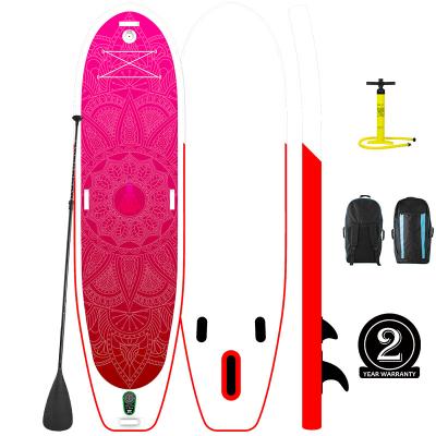 China Inflatable water yoga pink sup inflatable paddle board à venda