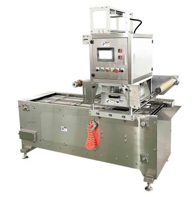 China 2.2kw Automatic Tray Sealing Machine PLC Electrical Control Pneumatic System for sale