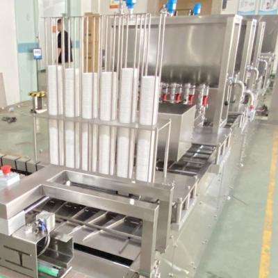 China Máquina automática de sellado de bandejas de alimentos de 380 V 10-20 bandejas/min Capacidad en venta