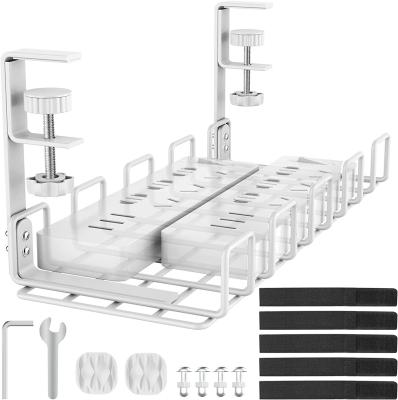 China Under Desk Cable Management Tray Organize Wires with Power Coated Carbon Steel Design for sale