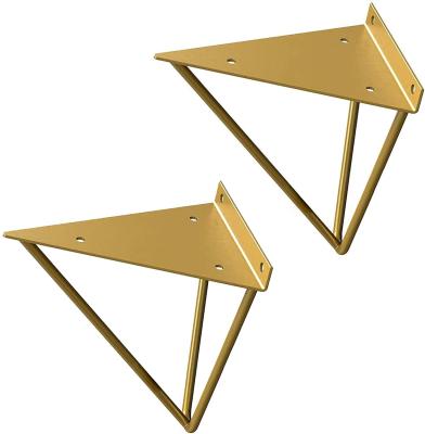 China Industrial Mid Century Modern Wall Shelf Support with Powder Coating Hairpin Brackets for sale