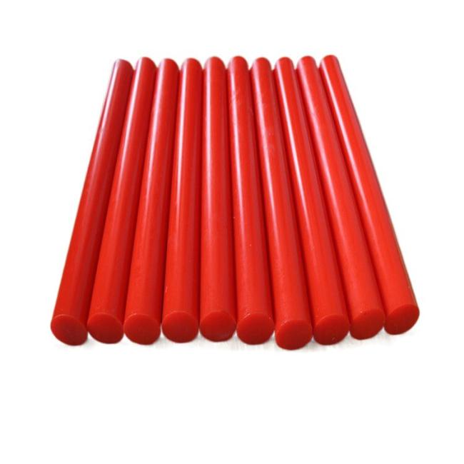 Polyurethane rods of various diameters displayed on a work surface