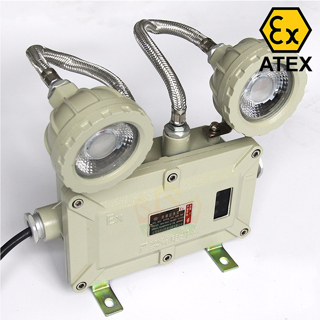 90min Flameproof Emergency Light Twin Spot Hazardous Locations 0