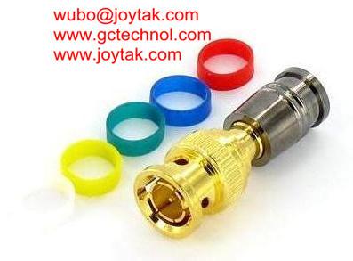 China BNC gold plated Coaxial Connector BNC Compression for RG174 coax cable 75ohm connector for sale