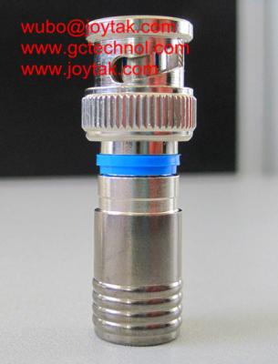 China BNC compression connector 75ohm BNC male coax connector all brass for RG6 Coax Cable premium quality for sale