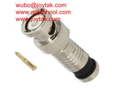 China BNC male Coaxial Connector BNC Compression Type 50ohm for RG6U coax cable for sale