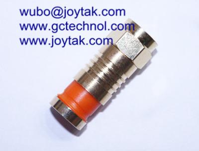 China F Compression Connector Gold Plated for RG174 coaxial cable waterproof indoor connector for sale