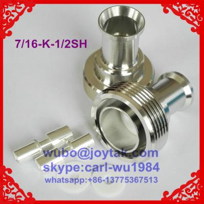China DIN 7/16 female connector soldering type for 1/2superflexible cable all brass factory selling for sale