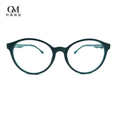 China ISO12870 Certified 55mm Titan Blue Blocking Glasses Round Full Rim Glasses for sale