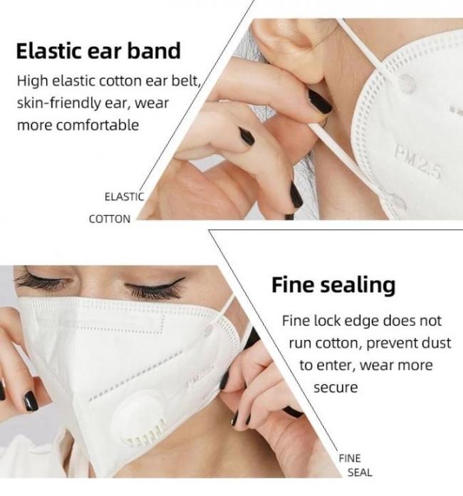 Personal Protection N95 Face Mask Unisex N95 Particulate Filter Mask white