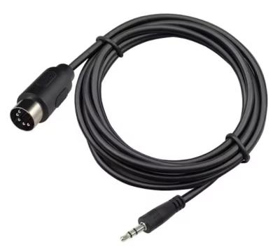 China Custom Digital Audio Cable 5 Pin Midi Din Male Plug To 3.5mm Stereo Jack Cable for sale