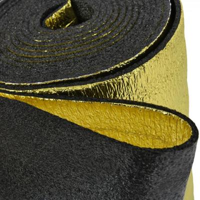 China 3mm Soundproof Laminate Underlay EPE , 20KG/M3 Gold Foil Underlay for sale