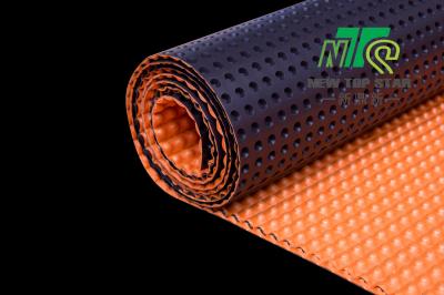 China HDPE foam Dimple Drainage Board , Dimple Floor Underlayment With IXPE Foam Underlay for sale