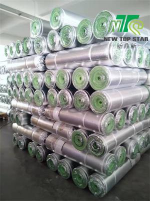 China Silver Film IXPE Foam Roll 33kg/M3 , Sound Absorbing Underlayment for sale