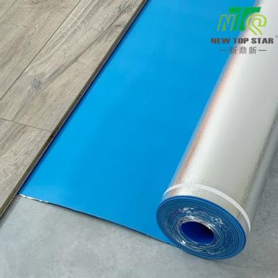 China Foil Barrier Soundproof Acoustic Floor Underlayment Silver Cross-Linked for sale