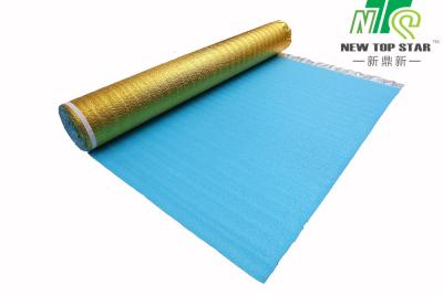 China 2mm IXPE Foam Underlay Luxury Laminate High End With Golden Film for sale