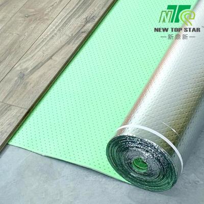 China Green Cross Linked Polyethylene Foam Roll Soundproof Vapor Barrier Underlay for sale