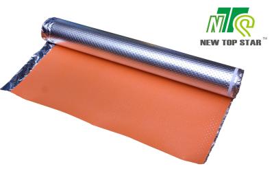 China 2mm 3 In 1 IXPE Foam Underlayment , Heatproof Sound Proofing Floor Underlay for sale