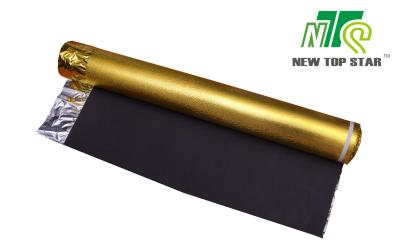 China EVA Acoustic Laminate Flooring Underlayment Golden Foil 3mm 110kg/M3 ISO for sale