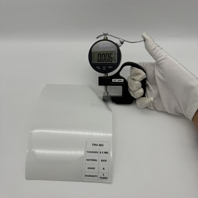 Nasido TPH-M3 PPF film sample with logo