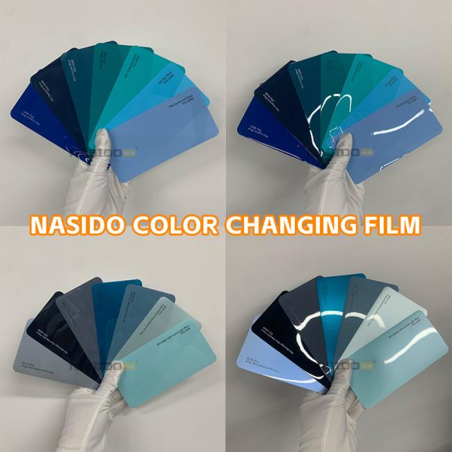 Close-up of Light Blue TPU film texture