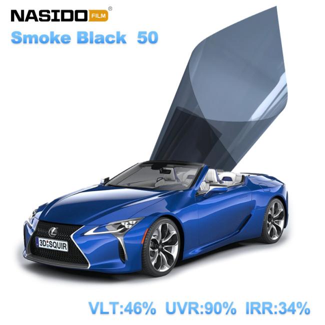 Nasido window tint film applied to car window
