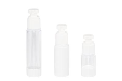 China 15 ml / 30 ml / 50 ml AS PP Botella sin aire con bomba de pulverización Botella de pulverización de plástico UKP21 en venta