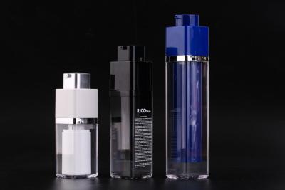 China UKMS15 15ml-30ml-50ml Square  Rotating lift type airless bottle,  acrylic airess bottle for Men cosmetics for sale