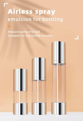 China Custom Color AS Airless Spray Pump Bottle Skincare Cosmetic Packaging 15 30 50 80 100 120ml Mist Airless Container for sale