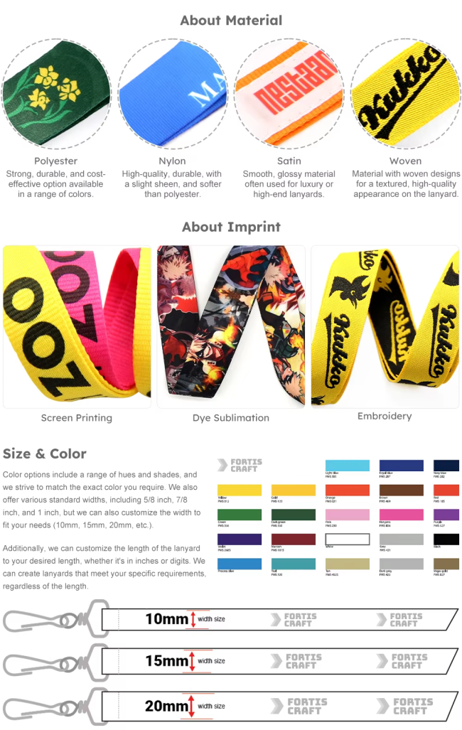Lanyard with various attachment options