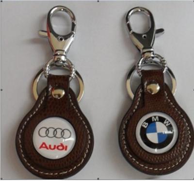 China PU leather keychains, keyrings, keyfolders, keyfinders, 3D Leather Keychain, metal for sale