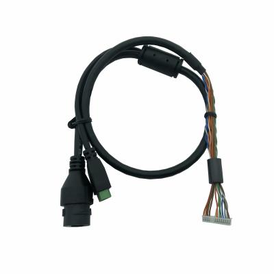 China Custom Cable Harness Assembly Rj45f 3.81 Pitch 2 Pin Terminal Block For Outdoor Cameras 017 for sale