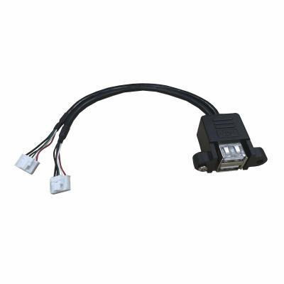 China Double Layer USB Internal Data Cable 205mm For Baffle Link Computer Case 077 for sale