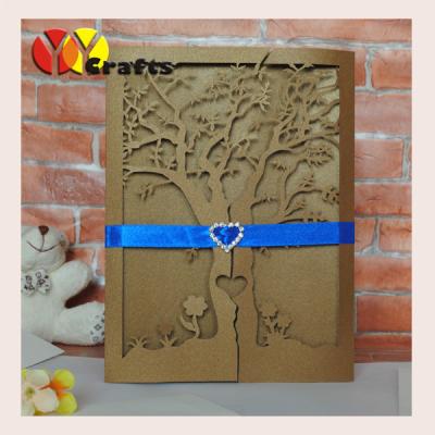 China wedding invitation card love tree cheap free sample paper baby shower invitation cards invitation/gift cards for sale