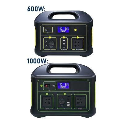 China Practical Portable Power Station Battery 1000W 600W For Travel Emergency for sale