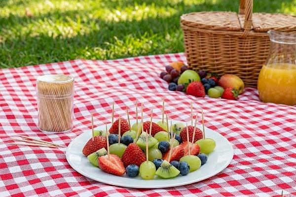 Bulk bamboo toothpicks in plastic tube for hospitality events